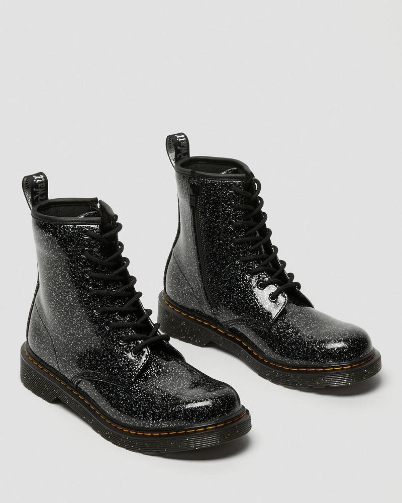 Kids' Dr Martens Youth 1460 Glitter Lace Up Boots Black | AU 707ILH